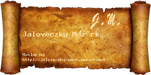 Jaloveczky Márk névjegykártya